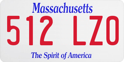 MA license plate 512LZ0
