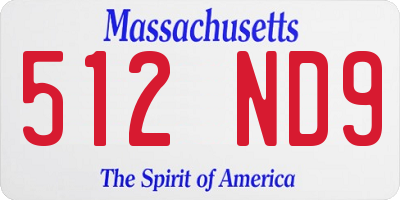 MA license plate 512ND9