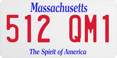 MA license plate 512QM1