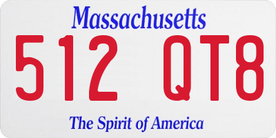 MA license plate 512QT8