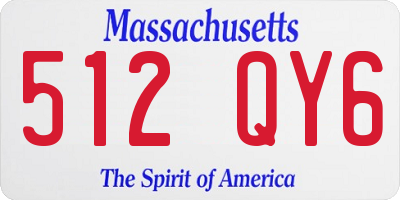 MA license plate 512QY6