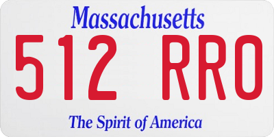 MA license plate 512RR0