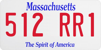 MA license plate 512RR1