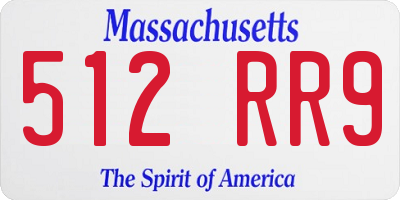 MA license plate 512RR9