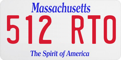 MA license plate 512RT0