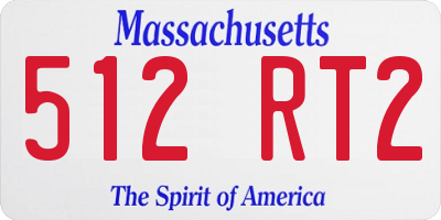 MA license plate 512RT2