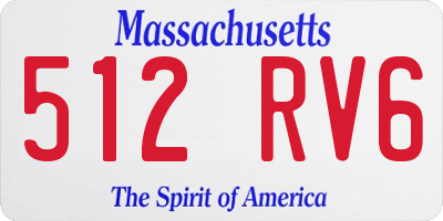 MA license plate 512RV6