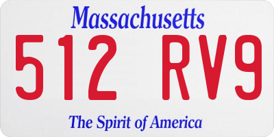 MA license plate 512RV9
