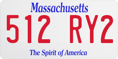 MA license plate 512RY2