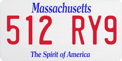 MA license plate 512RY9