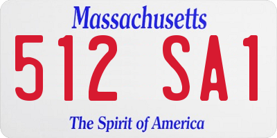 MA license plate 512SA1