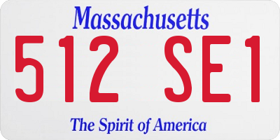MA license plate 512SE1