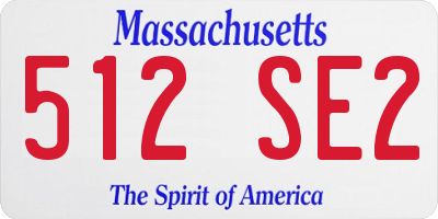 MA license plate 512SE2