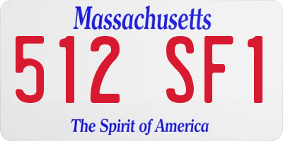 MA license plate 512SF1