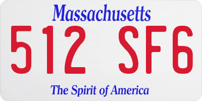 MA license plate 512SF6