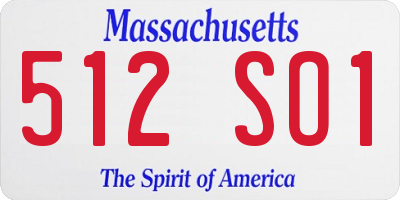 MA license plate 512SO1
