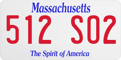 MA license plate 512SO2