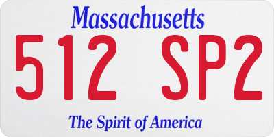 MA license plate 512SP2