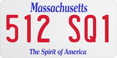 MA license plate 512SQ1