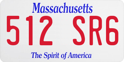 MA license plate 512SR6