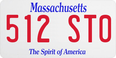 MA license plate 512ST0