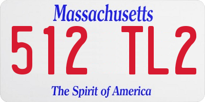 MA license plate 512TL2