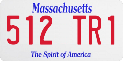 MA license plate 512TR1