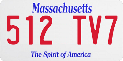 MA license plate 512TV7