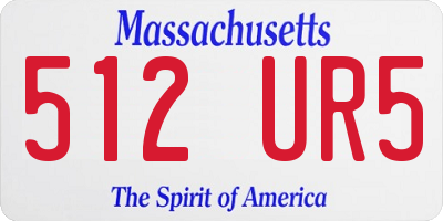 MA license plate 512UR5