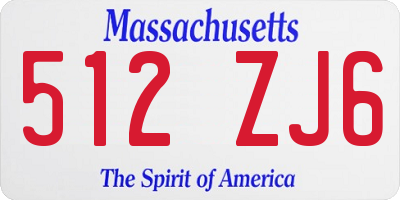 MA license plate 512ZJ6