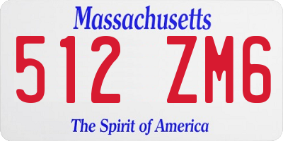 MA license plate 512ZM6