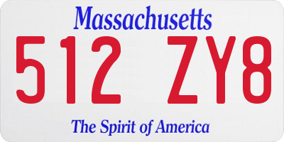 MA license plate 512ZY8