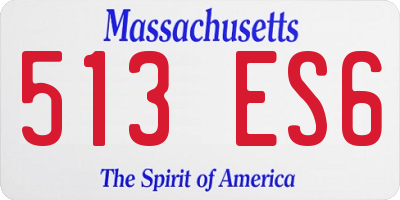 MA license plate 513ES6