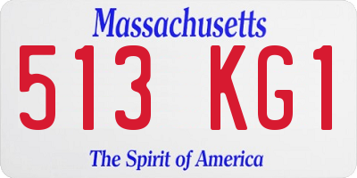 MA license plate 513KG1
