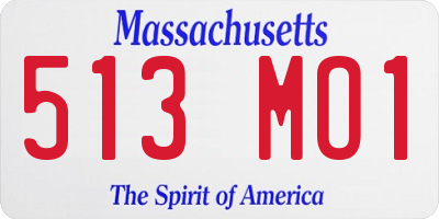 MA license plate 513MO1