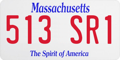 MA license plate 513SR1