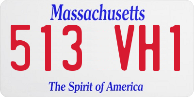 MA license plate 513VH1