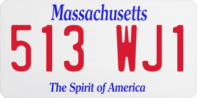 MA license plate 513WJ1