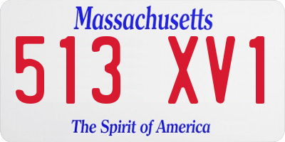 MA license plate 513XV1