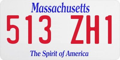 MA license plate 513ZH1