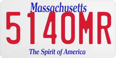 MA license plate 5140MR