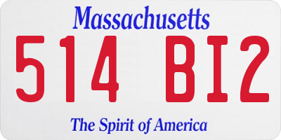 MA license plate 514BI2