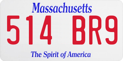 MA license plate 514BR9