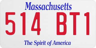 MA license plate 514BT1