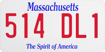 MA license plate 514DL1