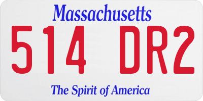 MA license plate 514DR2