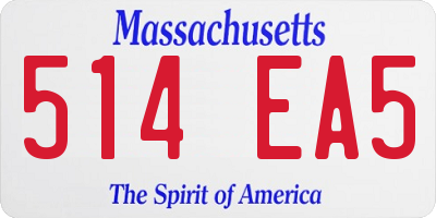 MA license plate 514EA5