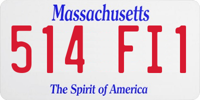 MA license plate 514FI1