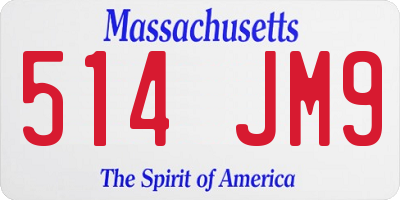 MA license plate 514JM9