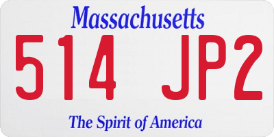 MA license plate 514JP2